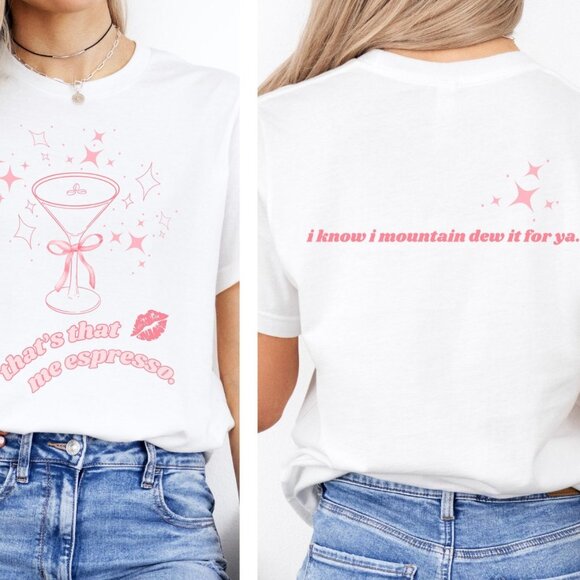 Sabrina Carpenter merch 2024 tour croquette shirt 2 sided - Picture 1 of 4